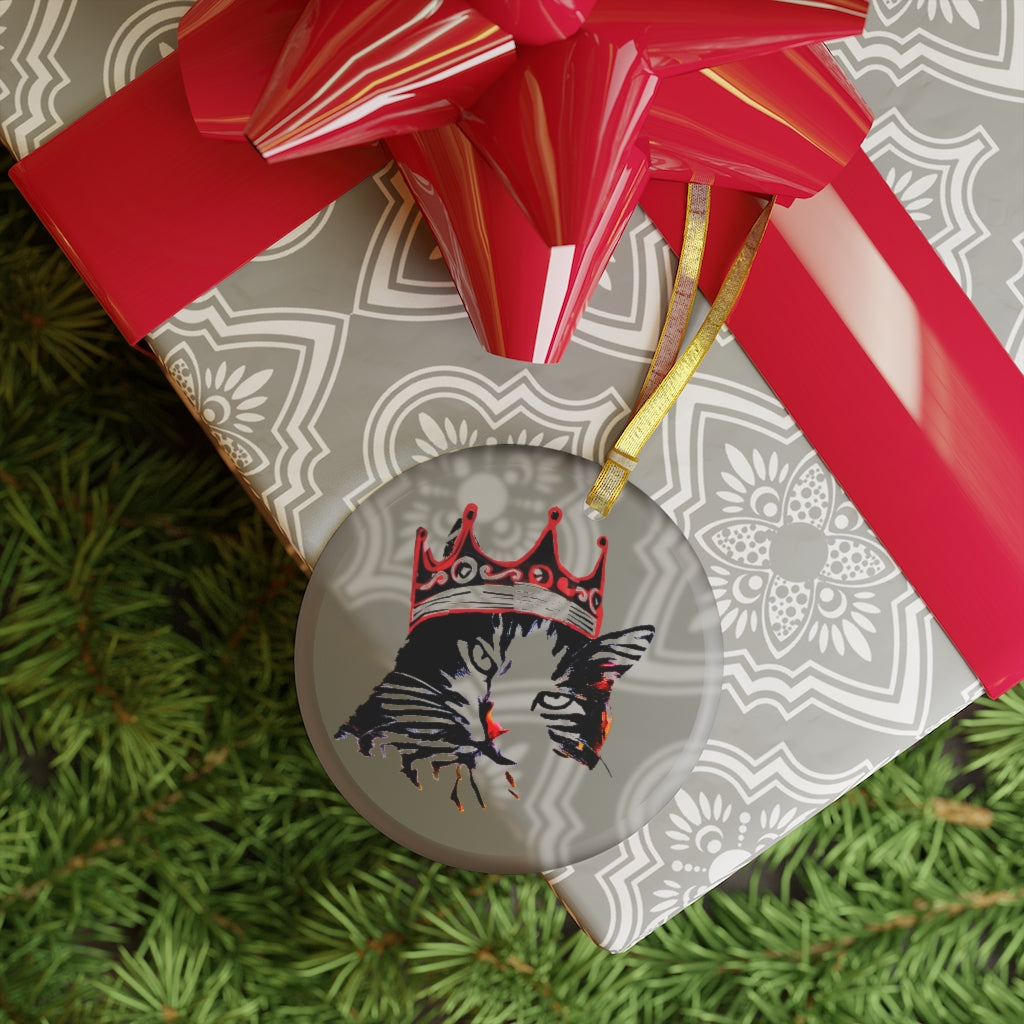 "Kevin, the Cat!" Glass Ornament (Official)