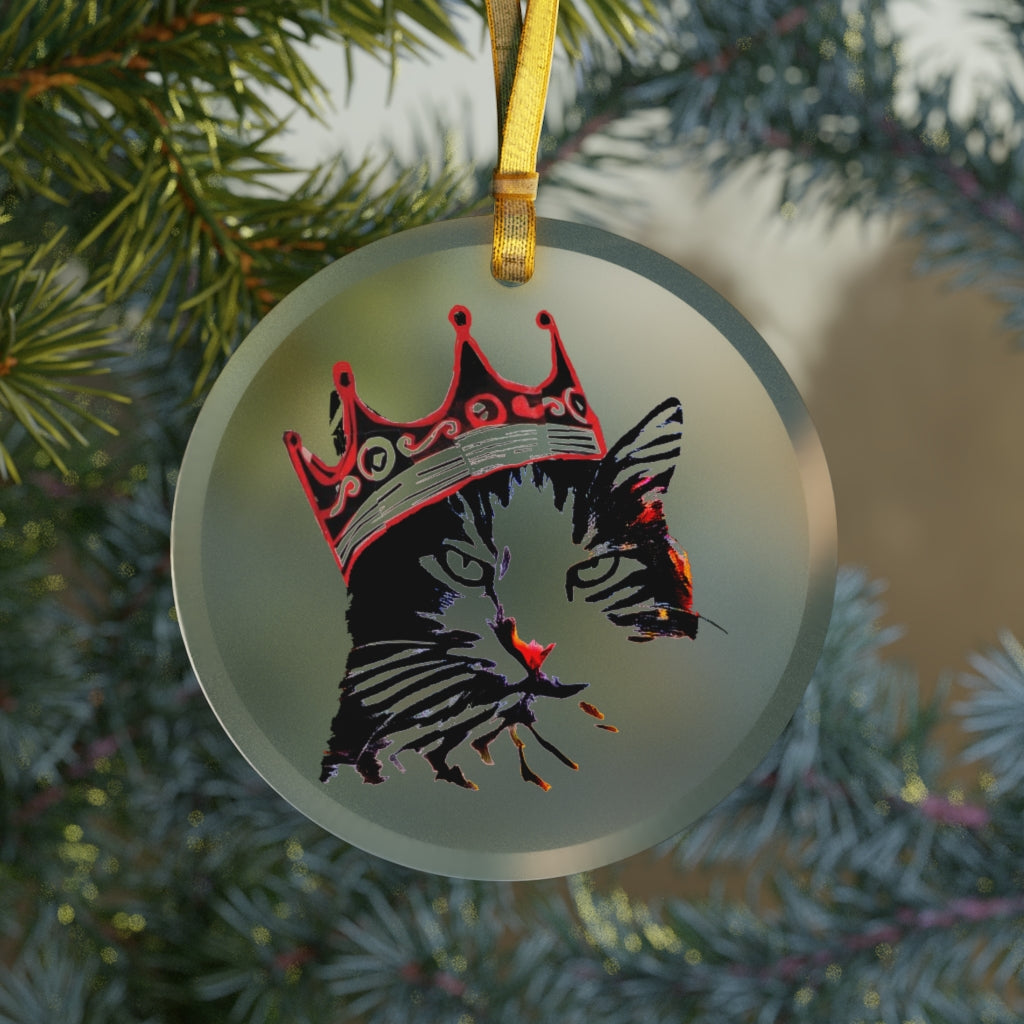 "Kevin, the Cat!" Glass Ornament (Official)